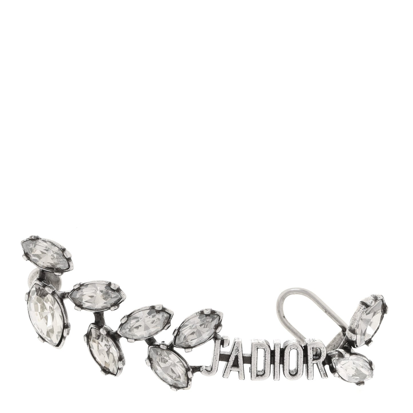 Metal Crystal J'Adior Laurier Ear Cuff Silver