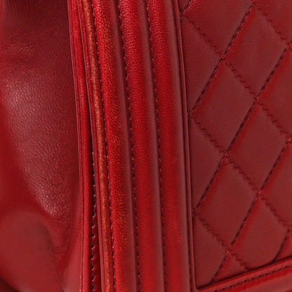 Chanel Calfskin Quilted Medium Boy Flap Red 18 of 21