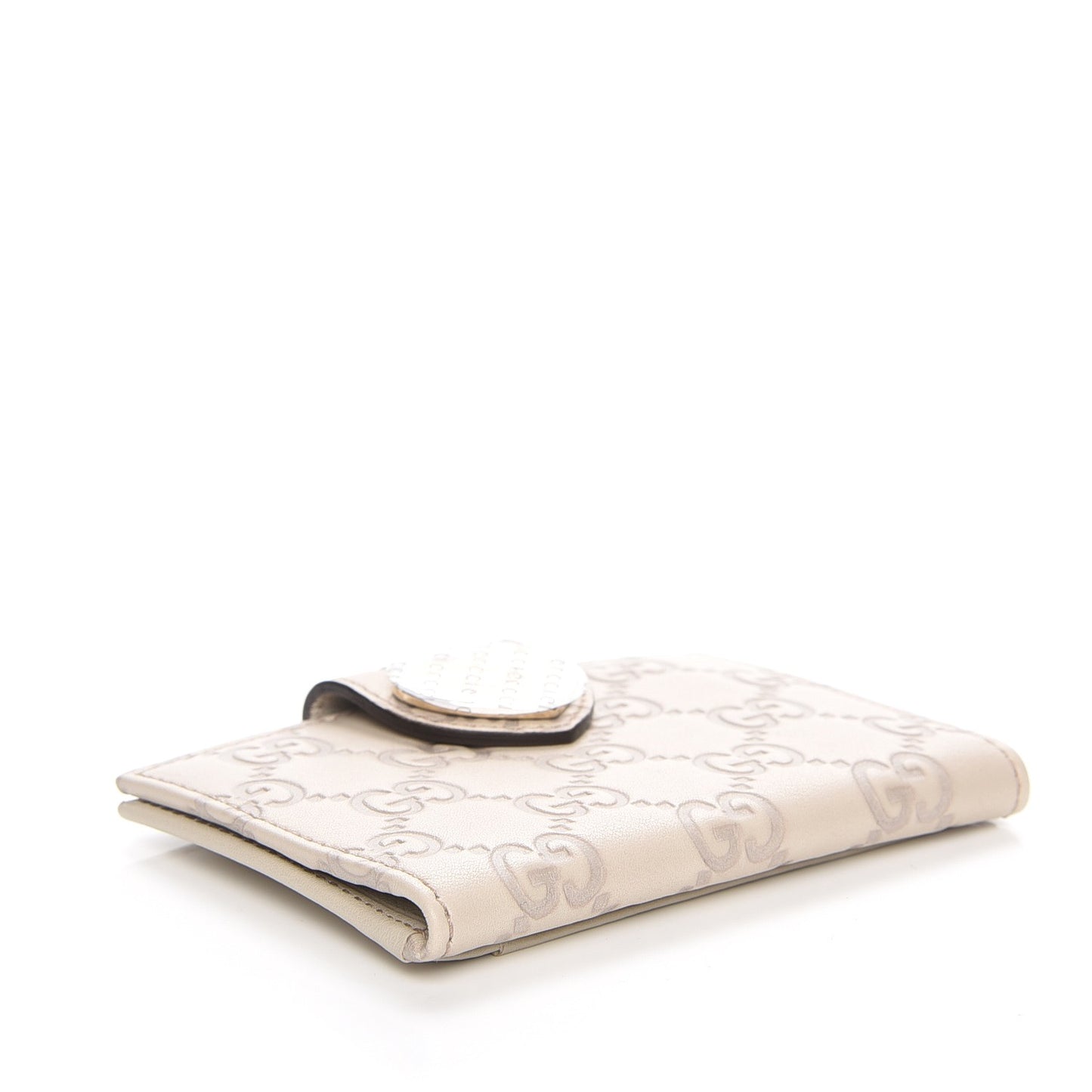Guccissima Heart Travel Wallet Off White
