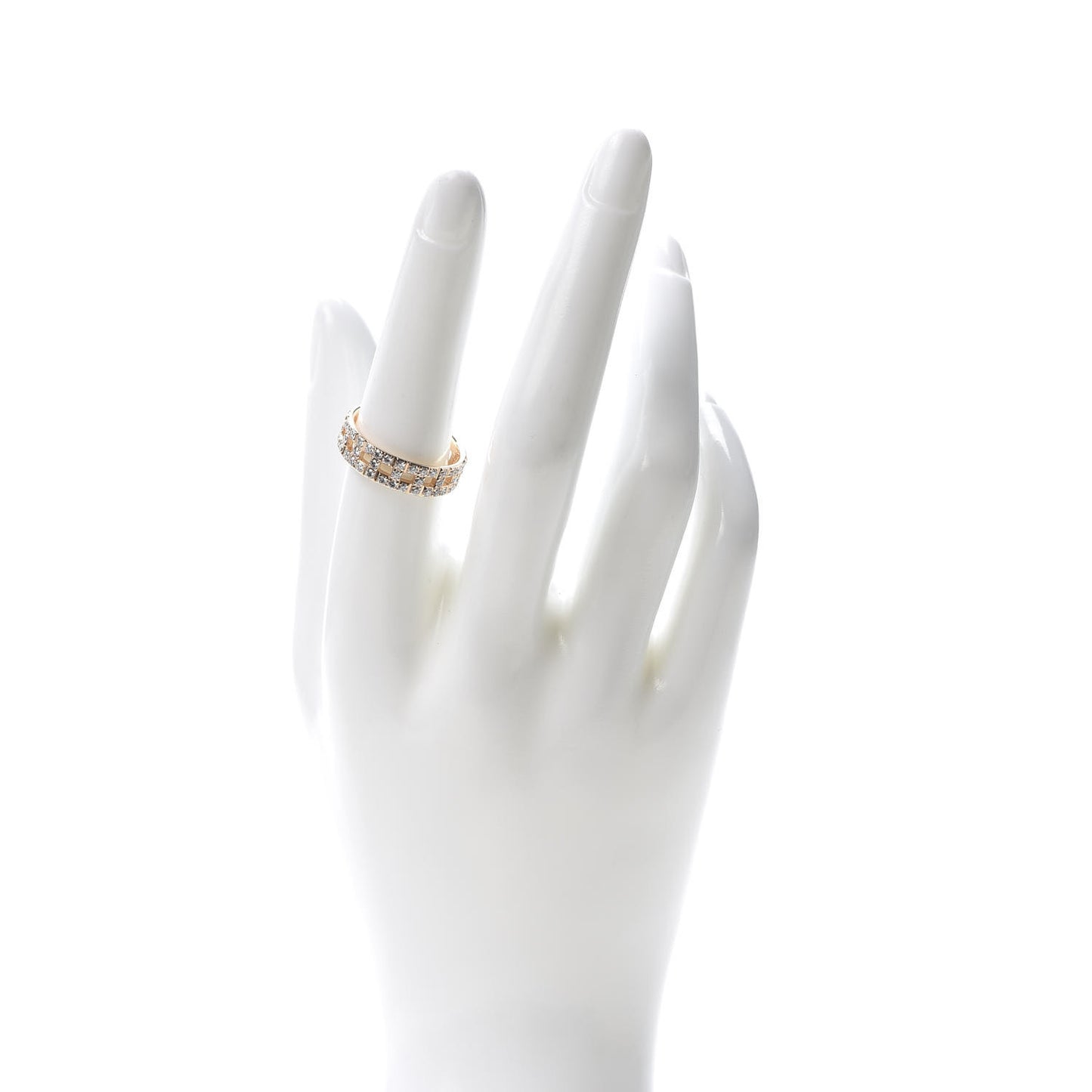 18K Rose Gold Diamond T True Wide Ring 56 7.5