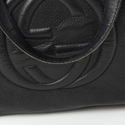 Gucci Pebbled Calfskin Large Soho Top Handle Bag Black 18 of 20