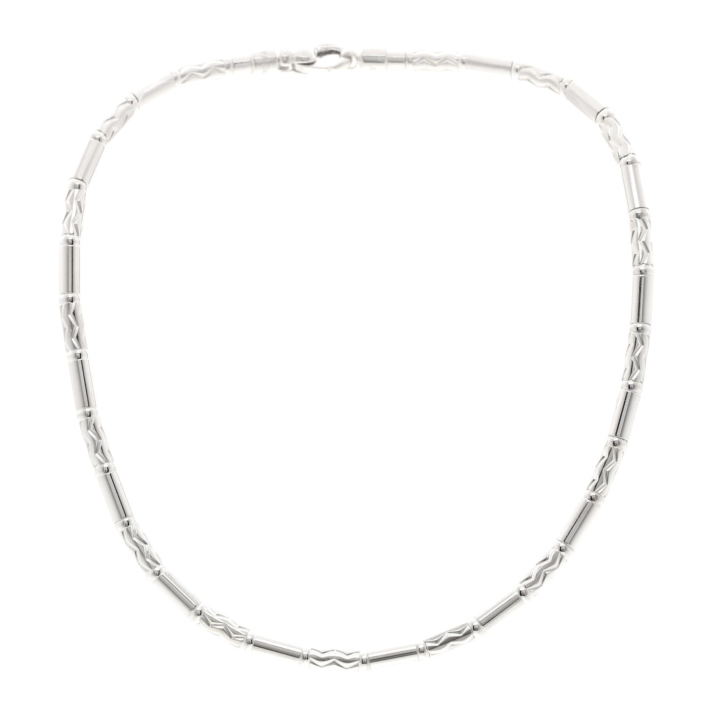Sterling Silver Aztec Zig Zag Necklace
