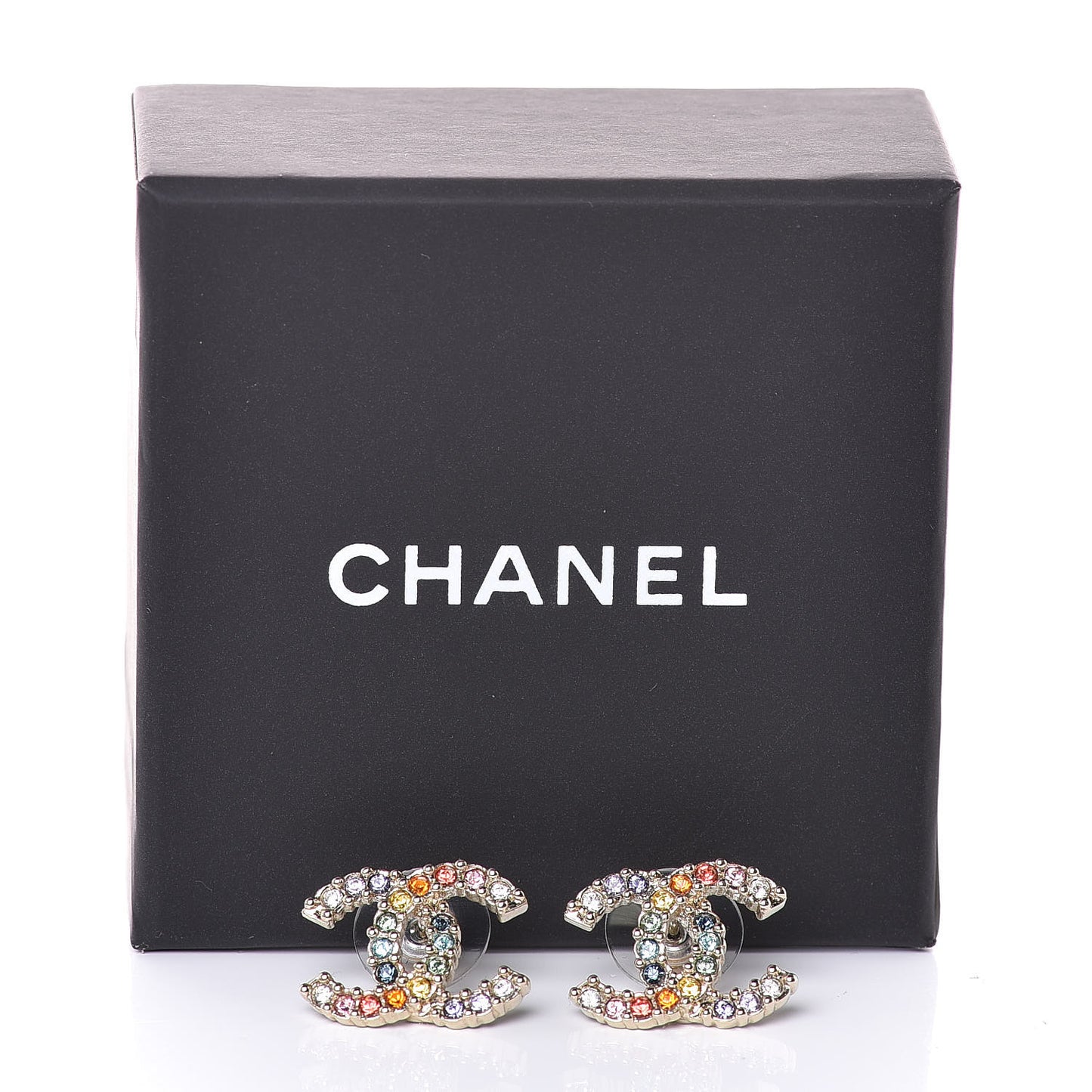 Crystal Over The Rainbow CC Earrings Gold Multicolor