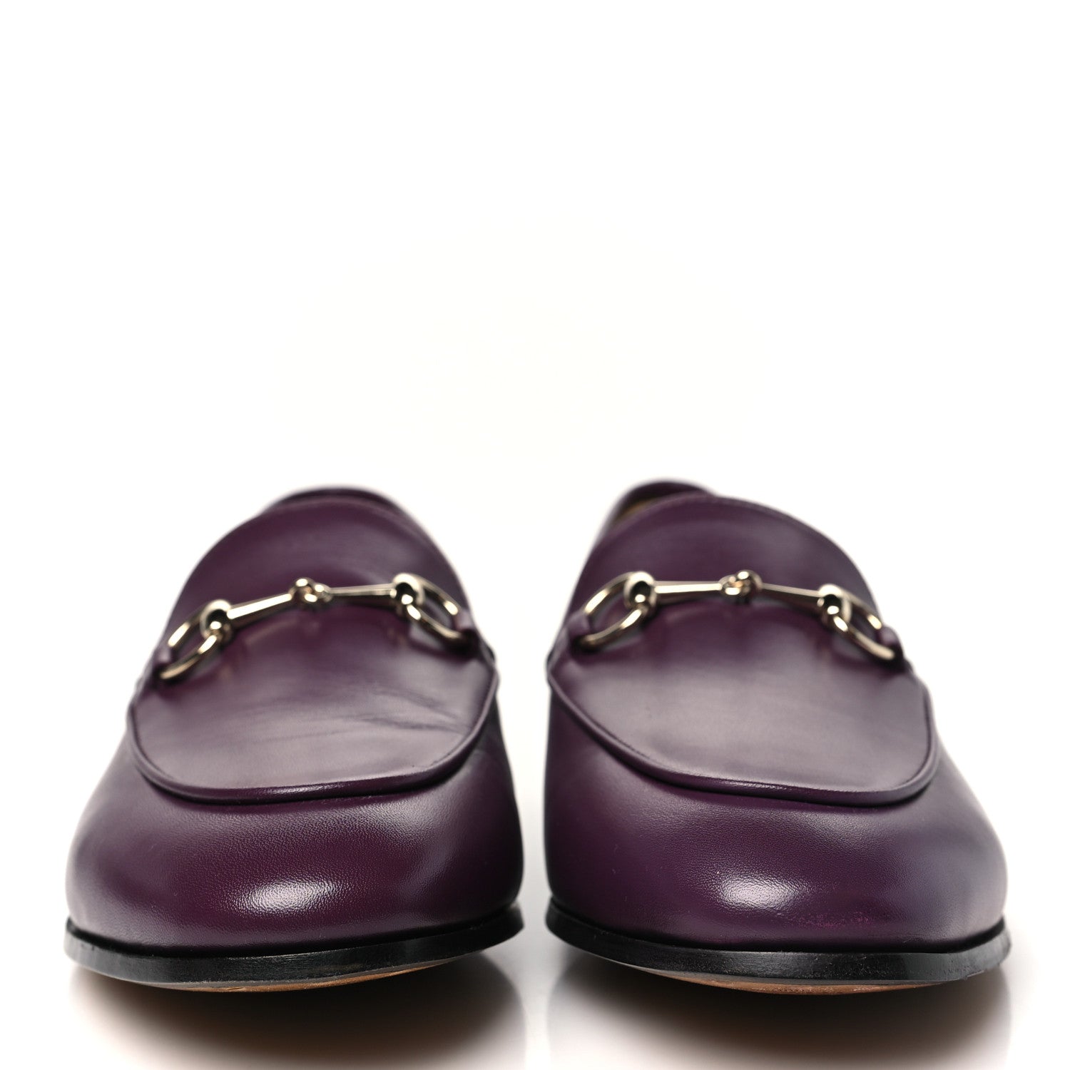 Gucci Calfskin Womens Jordaan Horsebit Loafers 38.5 Rosso Ancora 3 of 10