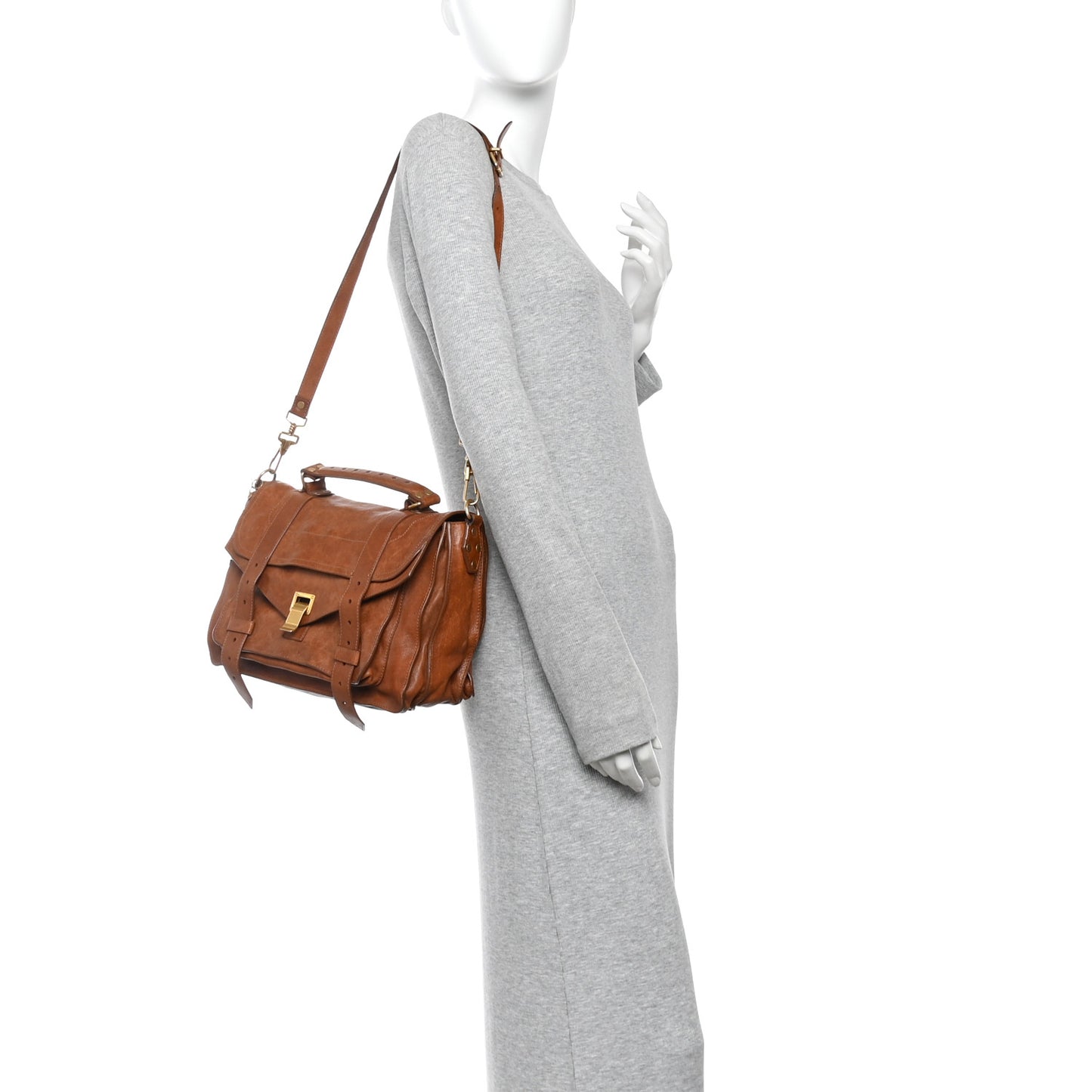 Lambskin Medium PS1 Satchel Saddle