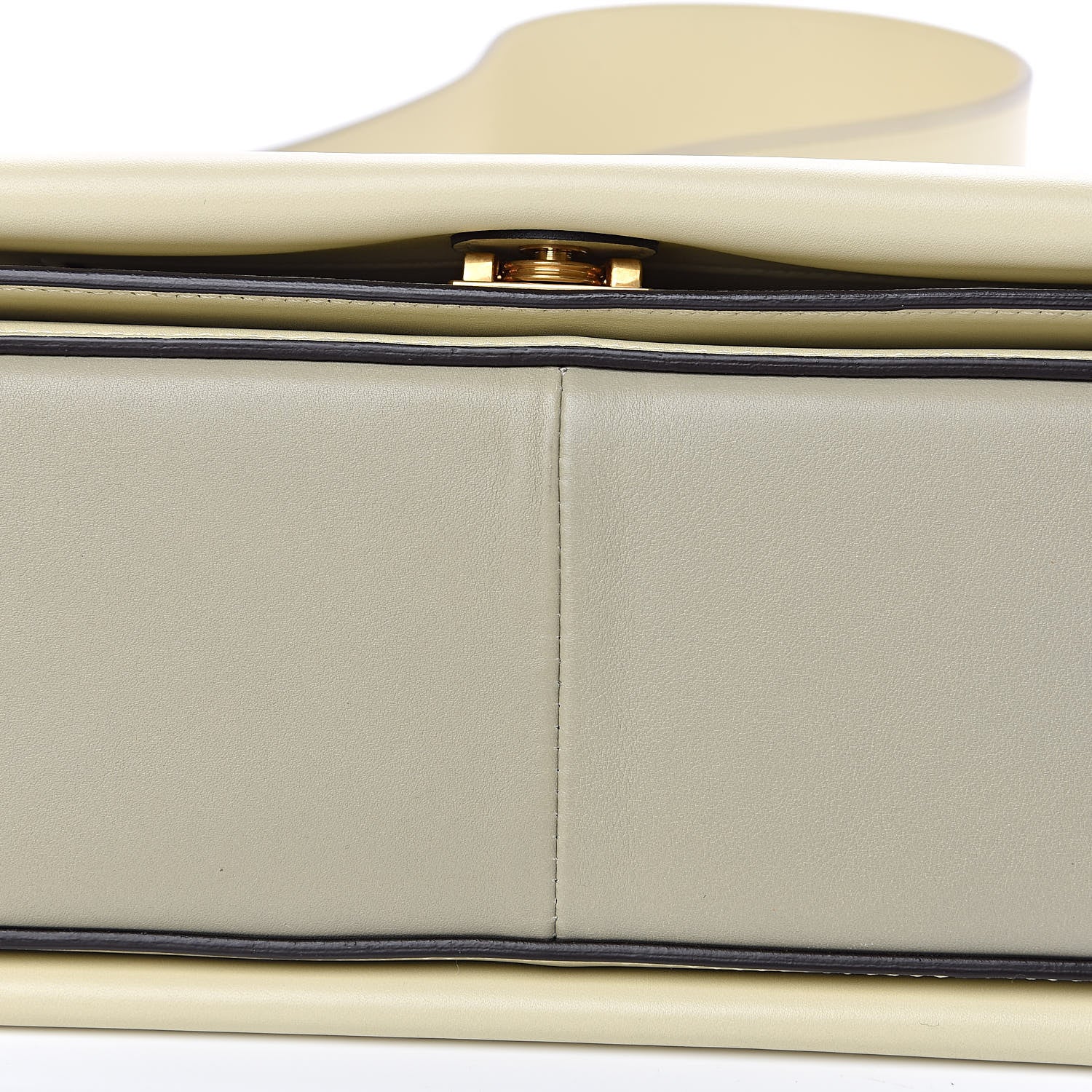 Celine Shiny Smooth Calfskin Medium Frame Shoulder Bag Chalk Mastic 8 of 10