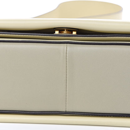 Celine Shiny Smooth Calfskin Medium Frame Shoulder Bag Chalk Mastic 8 of 10