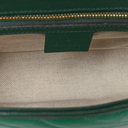 Gucci Azalea Calfskin Enamel Matelasse Diagonal Small Torchon GG Marmont Shoulder Bag New Shamarock Emerald 5 of 10