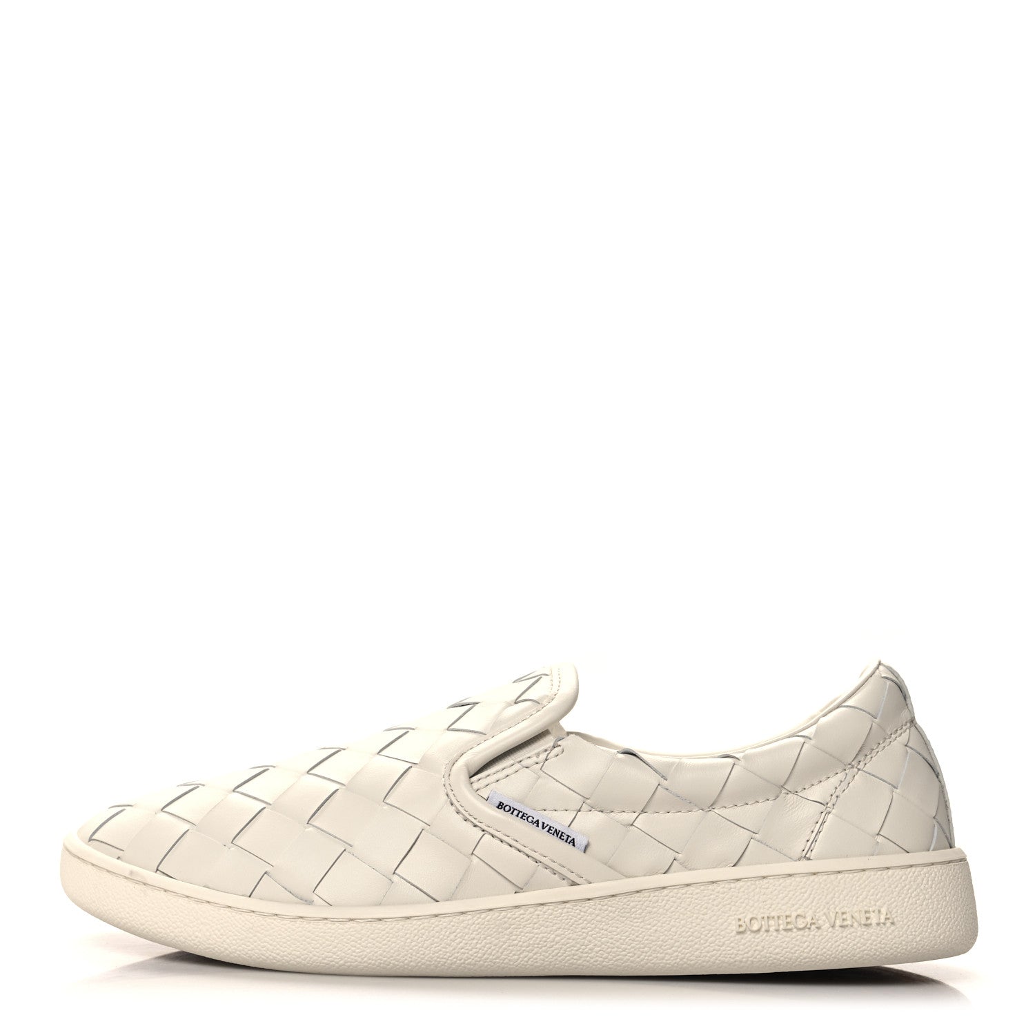 Bottega Veneta Nappa Intrecciato Slip On Sneakers 39 White 1 of 10