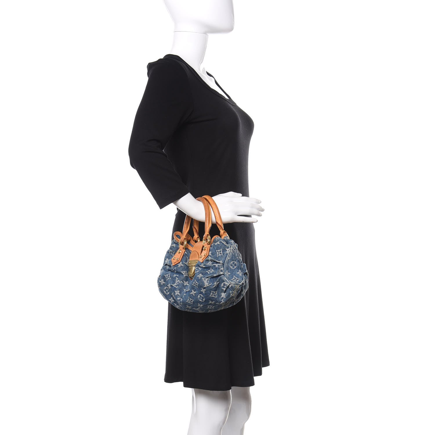 Louis Vuitton Monogram Denim Pleaty Blue 2 of 10
