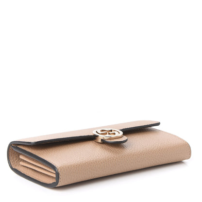 Gucci Dollar Calfskin Interlocking G Continental Wallet Camelia 3 of 8