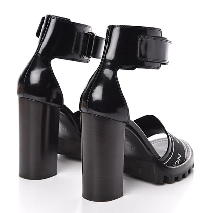 Louis Vuitton Glazed Calfskin Star Trail Sandals 38 Black 4 of 8