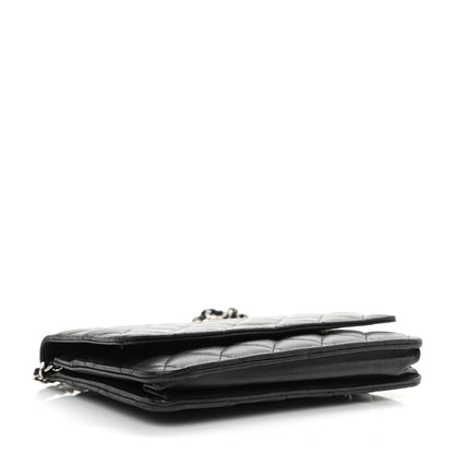 Chanel Lambskin Quilted Wallet On Chain WOC Black 4 of 10