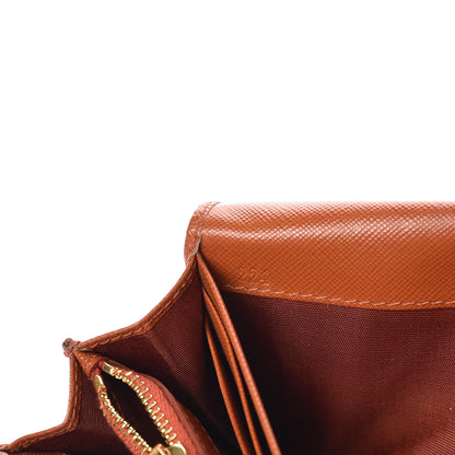 Prada Saffiano Metal Continental Flap Wallet Rame 7 of 7