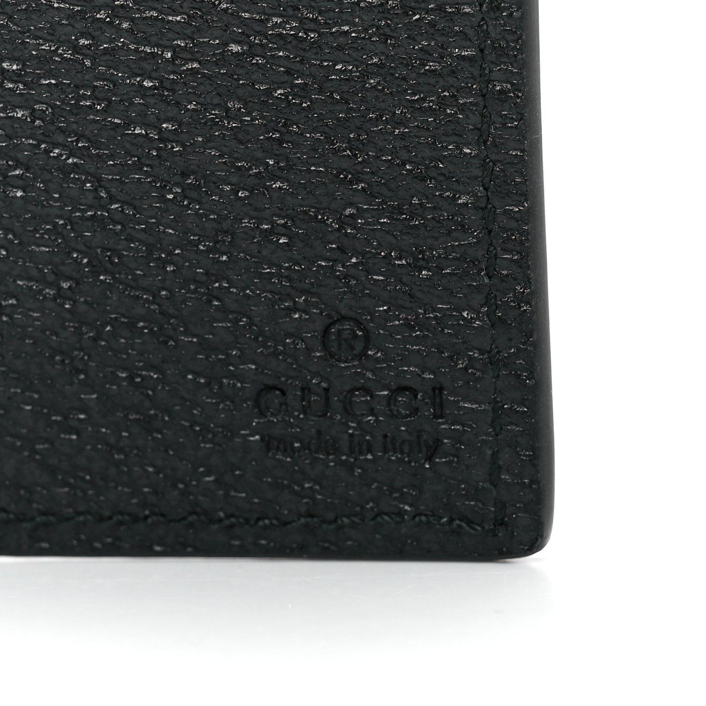 Calfskin Boar Effect GG Marmont Bi-Fold Wallet Black