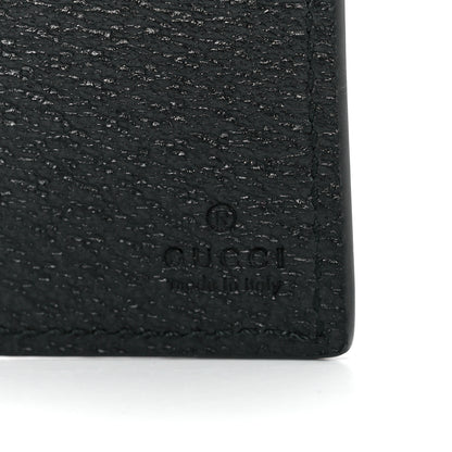 Gucci Calfskin Boar Effect GG Marmont Bi-Fold Wallet Black 7 of 12