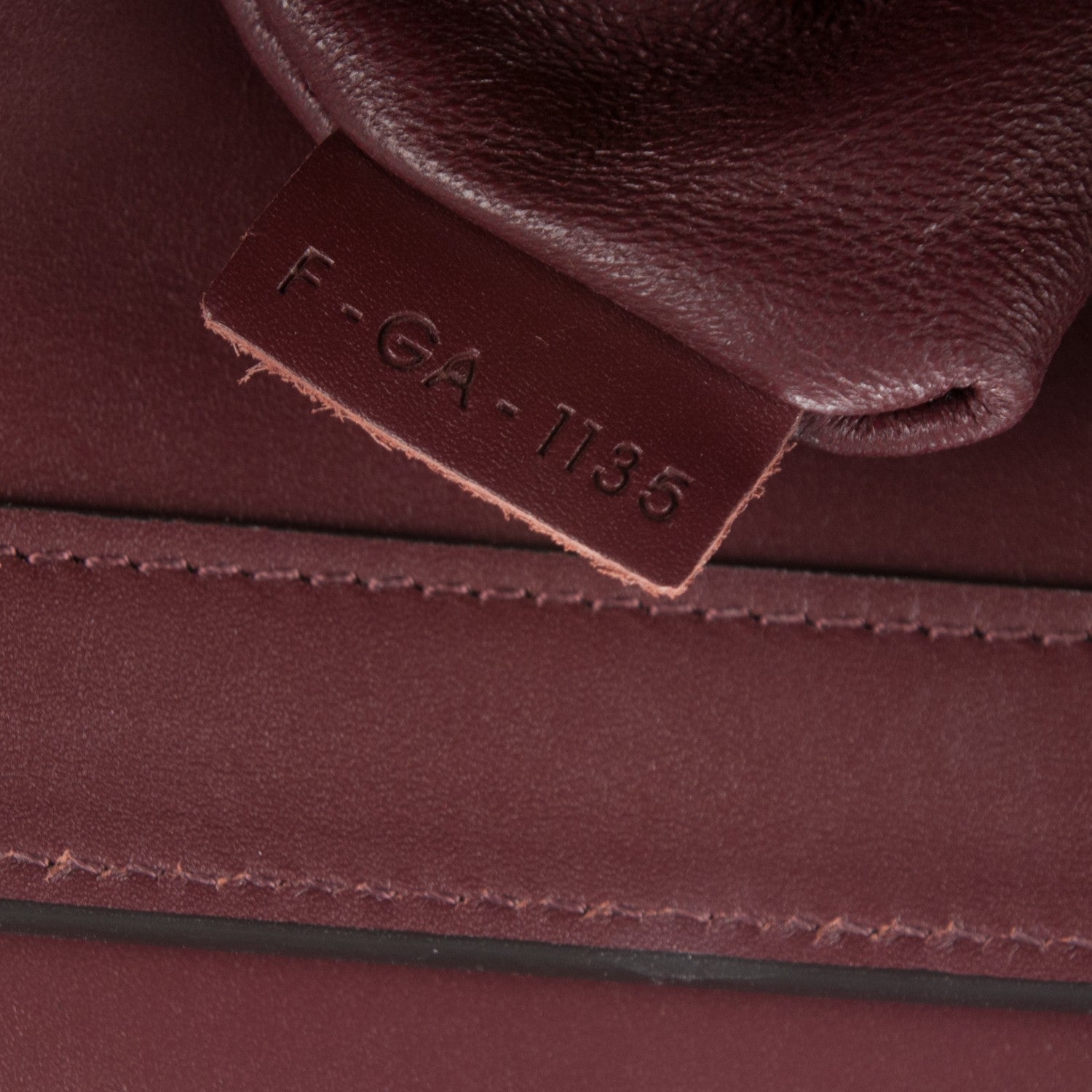 Celine Goatskin Calfskin Micro Luggage Burgundy 7 of 7
