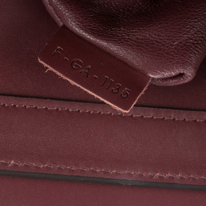 Celine Goatskin Calfskin Micro Luggage Burgundy 7 of 7