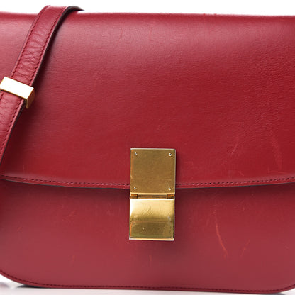 Celine Box Calfskin Medium Classic Box Flap Bag Red 13 of 18