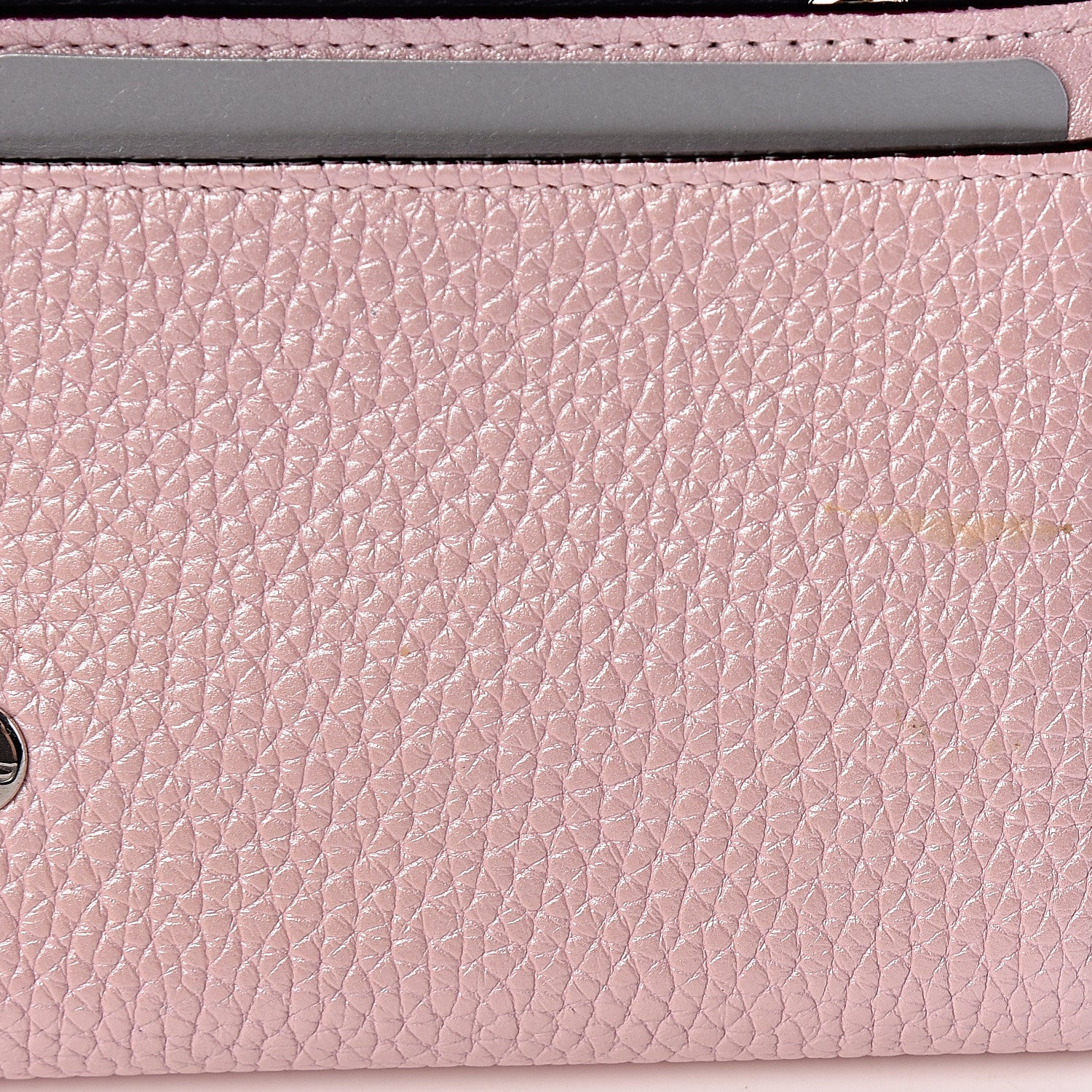 Christian Dior Metallic Bullcalf Diorissimo Slim Envelope Wallet Pink 8 of 13