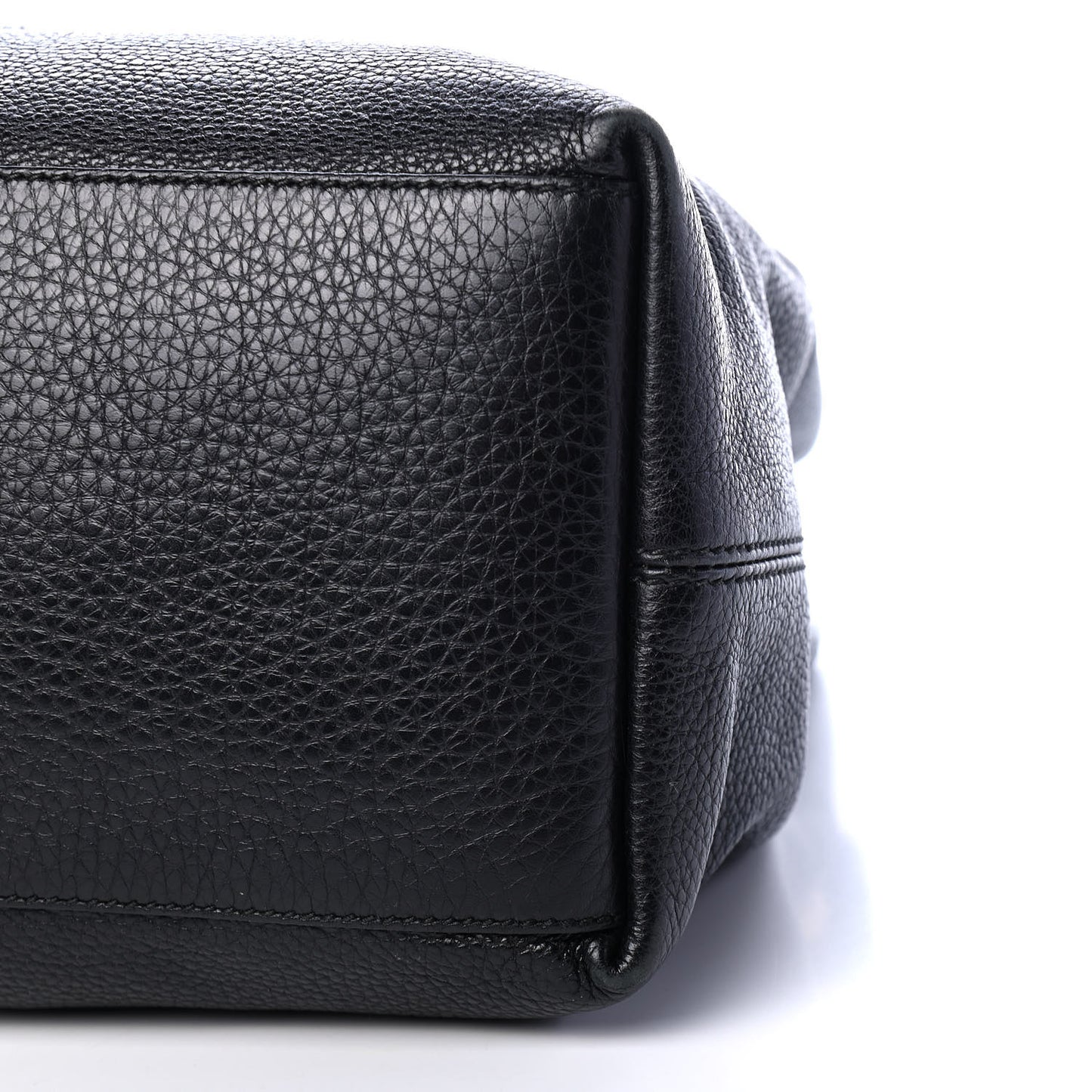 Pebbled Calfskin Medium Soho Chain Shoulder Bag Black