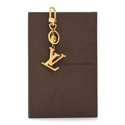 Louis Vuitton Metal LV Facettes Bag Charm Key Holder Gold 5 of 5