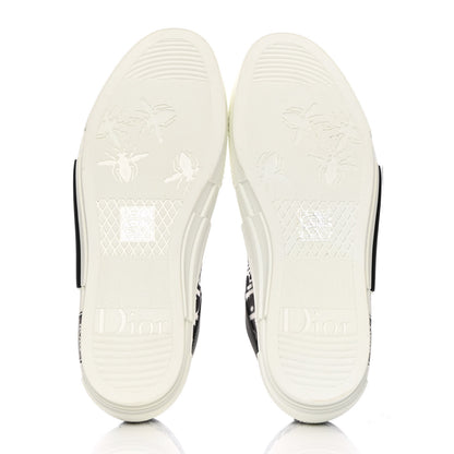 Christian Dior Technical Canvas Mesh Oblique Printed Mens B23 Low Top Sneaker 42 Black Beige 5 of 11