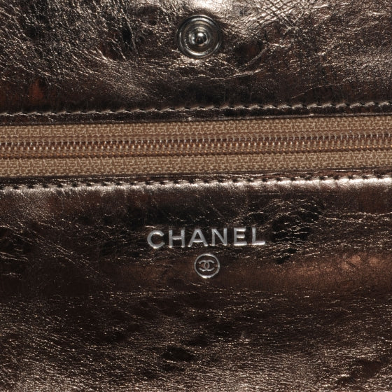 Chanel Calfskin Reissue Wallet On Chain WOC Dark Silver 6 of 8