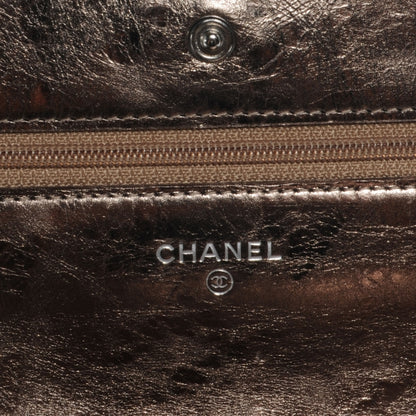 Chanel Calfskin Reissue Wallet On Chain WOC Dark Silver 6 of 8