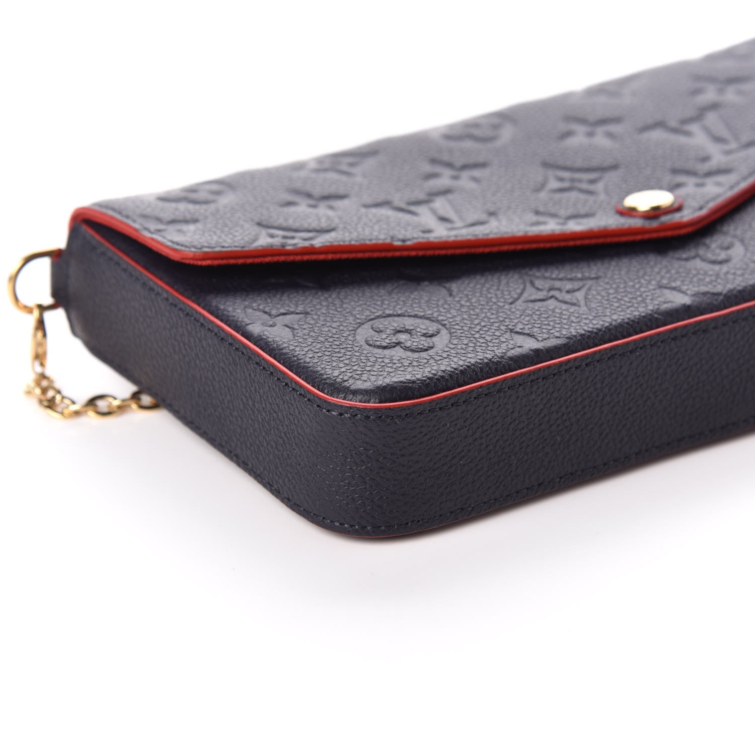 Louis Vuitton Empreinte Pochette Felicie Chain Wallet Marine Rouge 8 of 9