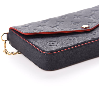 Louis Vuitton Empreinte Pochette Felicie Chain Wallet Marine Rouge 8 of 9