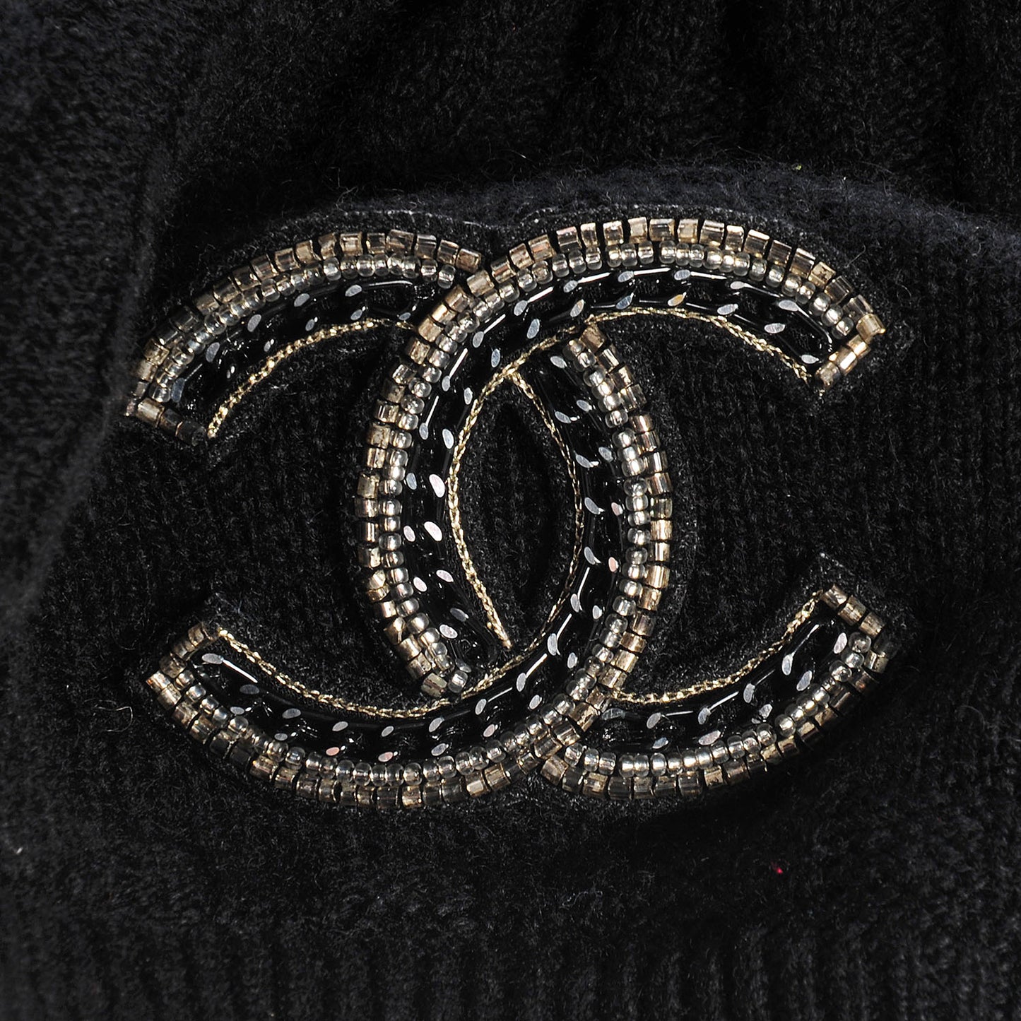 Cashmere Chain CC Beanie Black