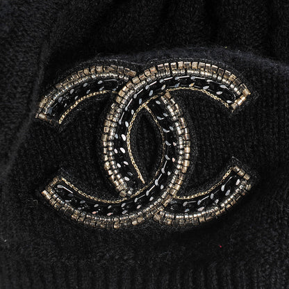 Chanel Cashmere Chain CC Beanie Black 6 of 7