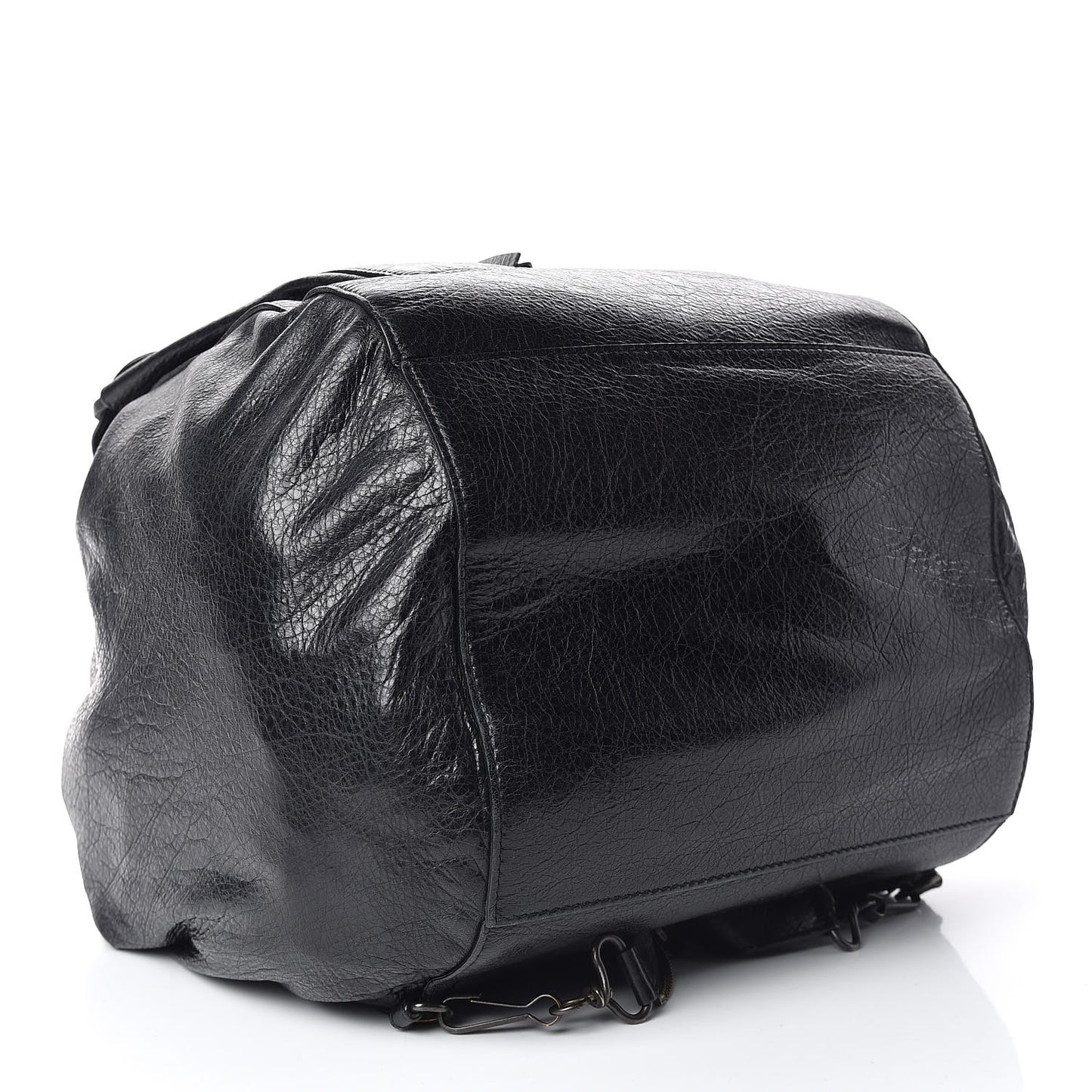Agneau Classic Hardware Zip Traveler Backpack Black