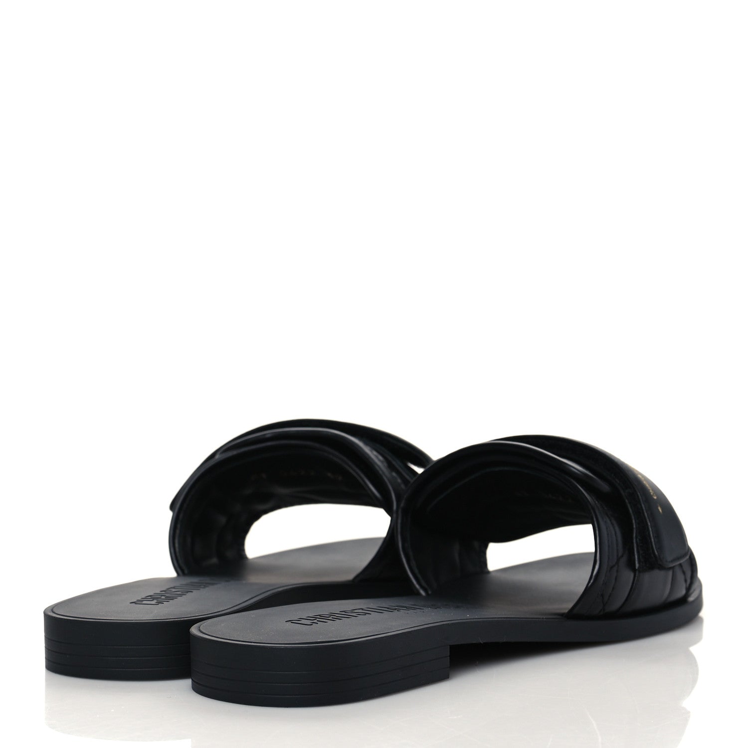 Christian Dior Calfskin Cannage Dio(r)evolution Slide Sandals 39 Black 4 of 9