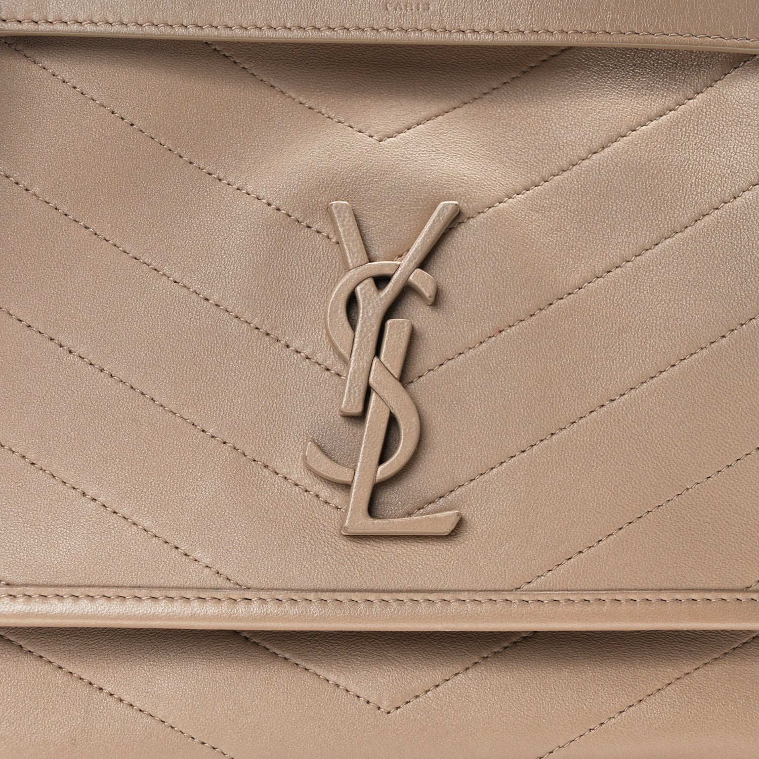 Saint Laurent Lambskin Matelasse Monogram Medium Niki Chain Satchel Dark Beige 9 of 16
