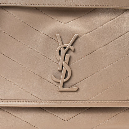 Saint Laurent Lambskin Matelasse Monogram Medium Niki Chain Satchel Dark Beige 9 of 16