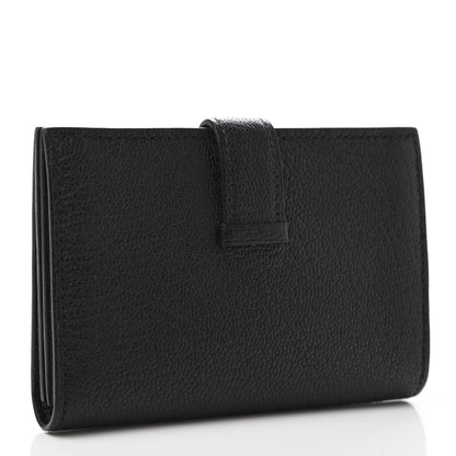 Hermes Chevre Mysore Bearn Card Holder Wallet Black 3 of 10