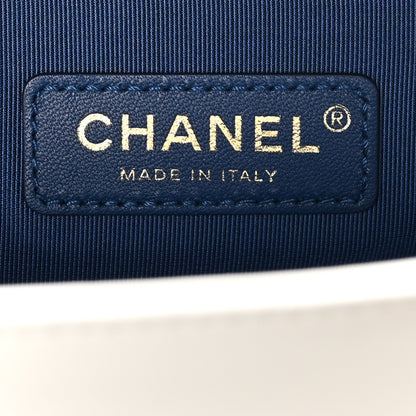 Chanel Sequin Canvas New Medium Cuba Boy Flap White Blue Red 6 of 10