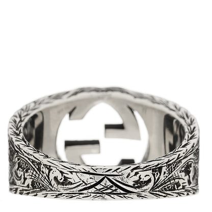 Gucci Sterling Silver Interlocking GG Signet Ring 64 10.75 3 of 6