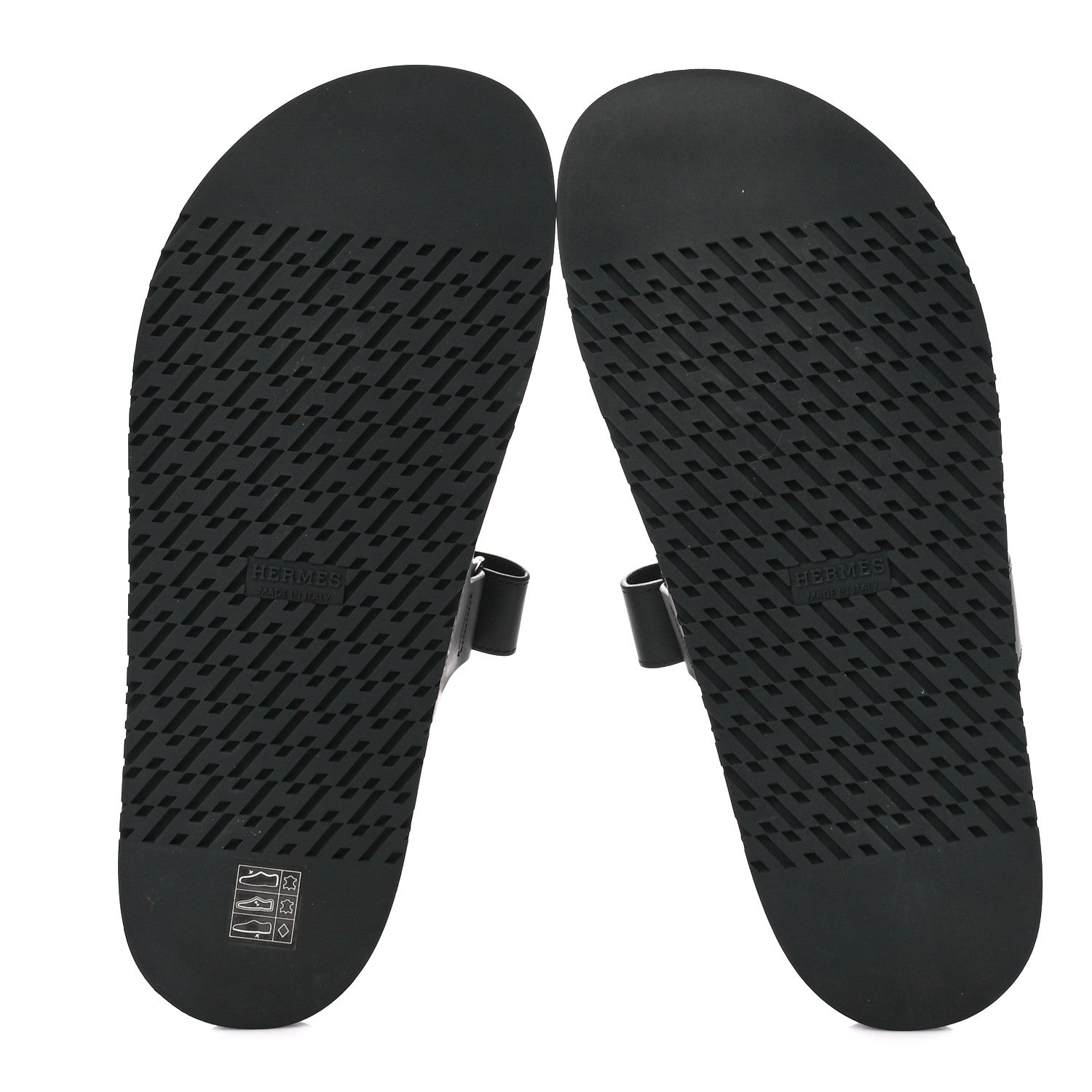Hermes Calfskin Womens Chypre Sandals 41 Black 5 of 9