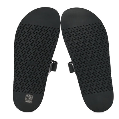 Hermes Calfskin Womens Chypre Sandals 41 Black 5 of 9