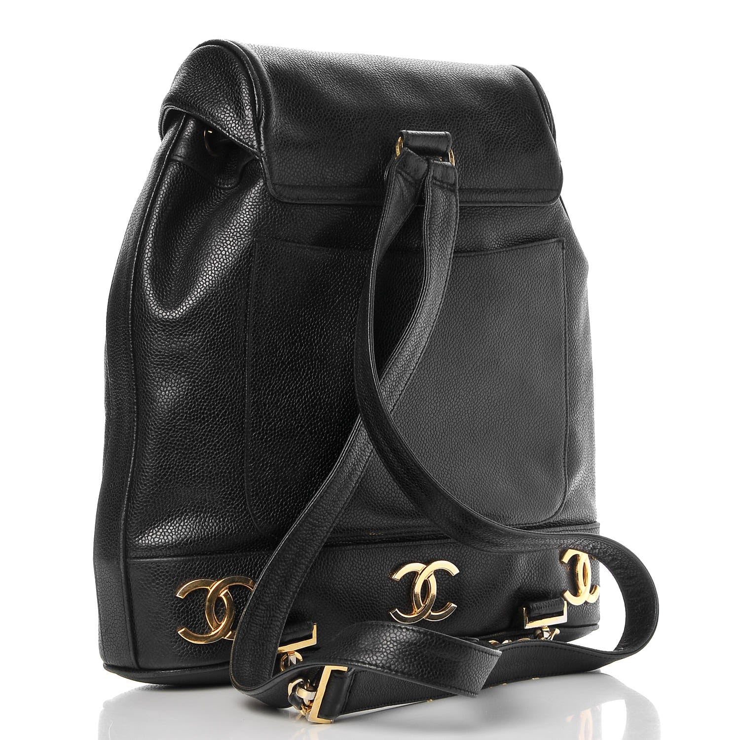 Chanel Caviar CC Backpack Black 3 of 10