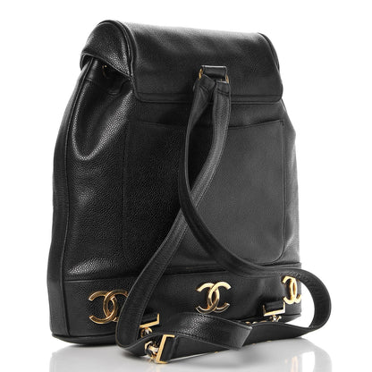 Chanel Caviar CC Backpack Black 3 of 10