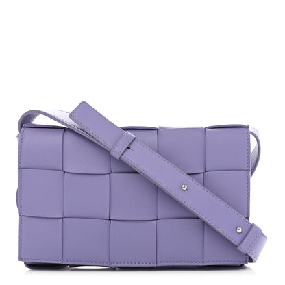 Bottega Veneta Lambskin Intreccio Cassette Crossbody Bag Wisteria 1 of 10