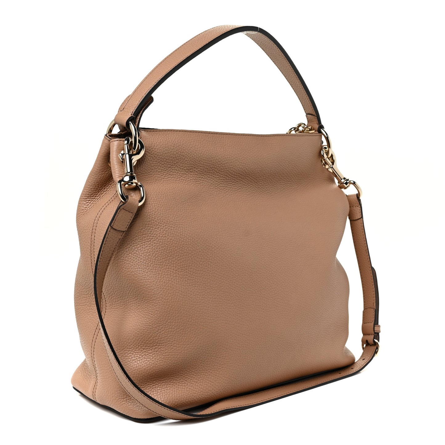 Pebbled Calfskin Large Soho Hobo Camelia