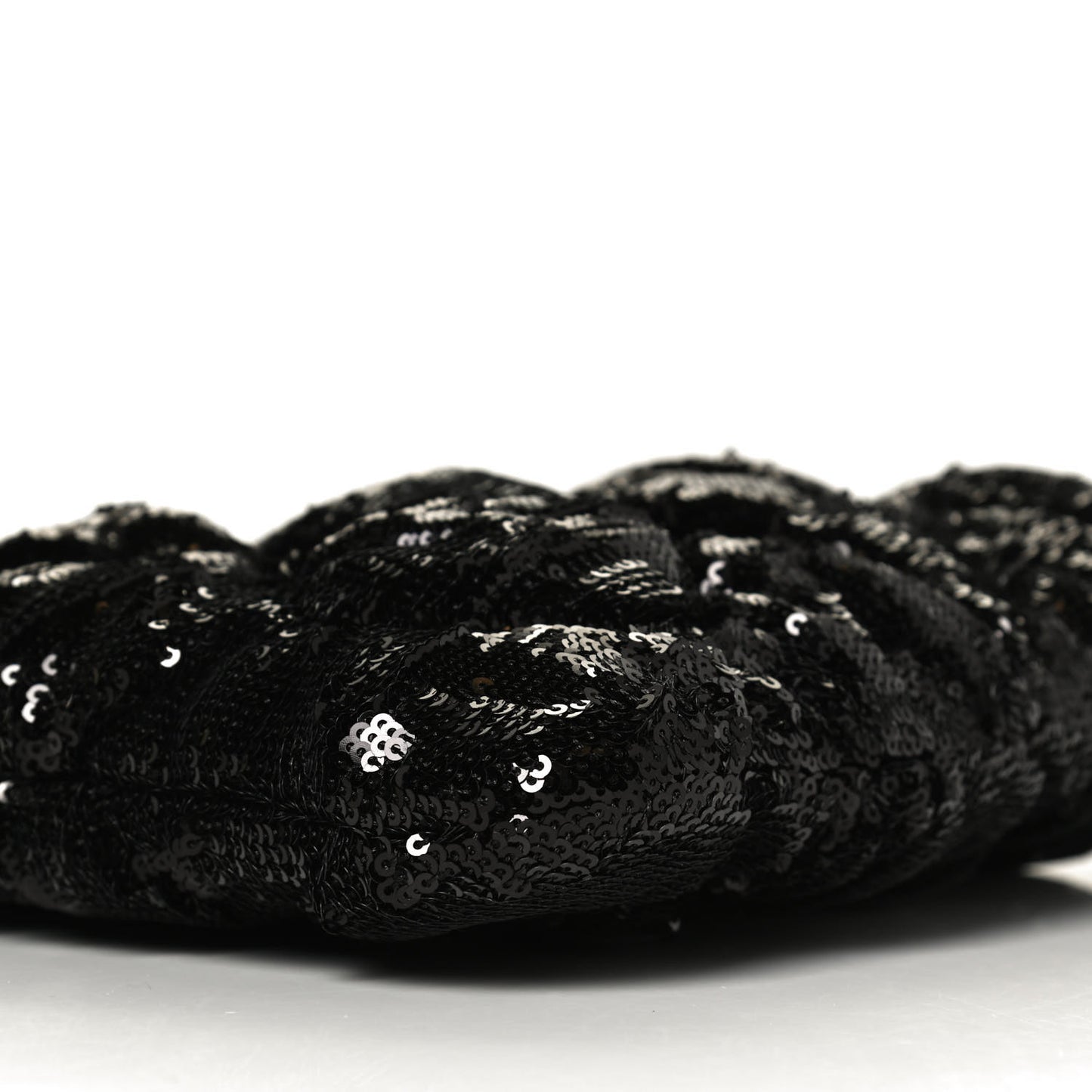 Sequins Quilted Large Chanel 19 Pouch Black