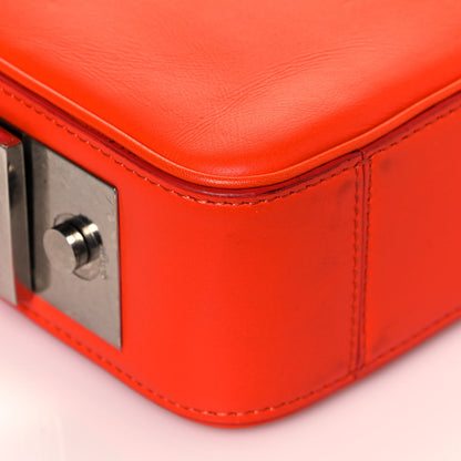 Celine Nappa Side Lock Dragonne Shoulder Bag Bright Orange 8 of 13