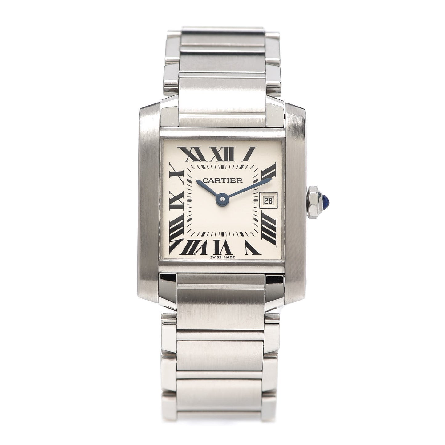 Stainless Steel 25mm Tank Francaise Quartz Watch