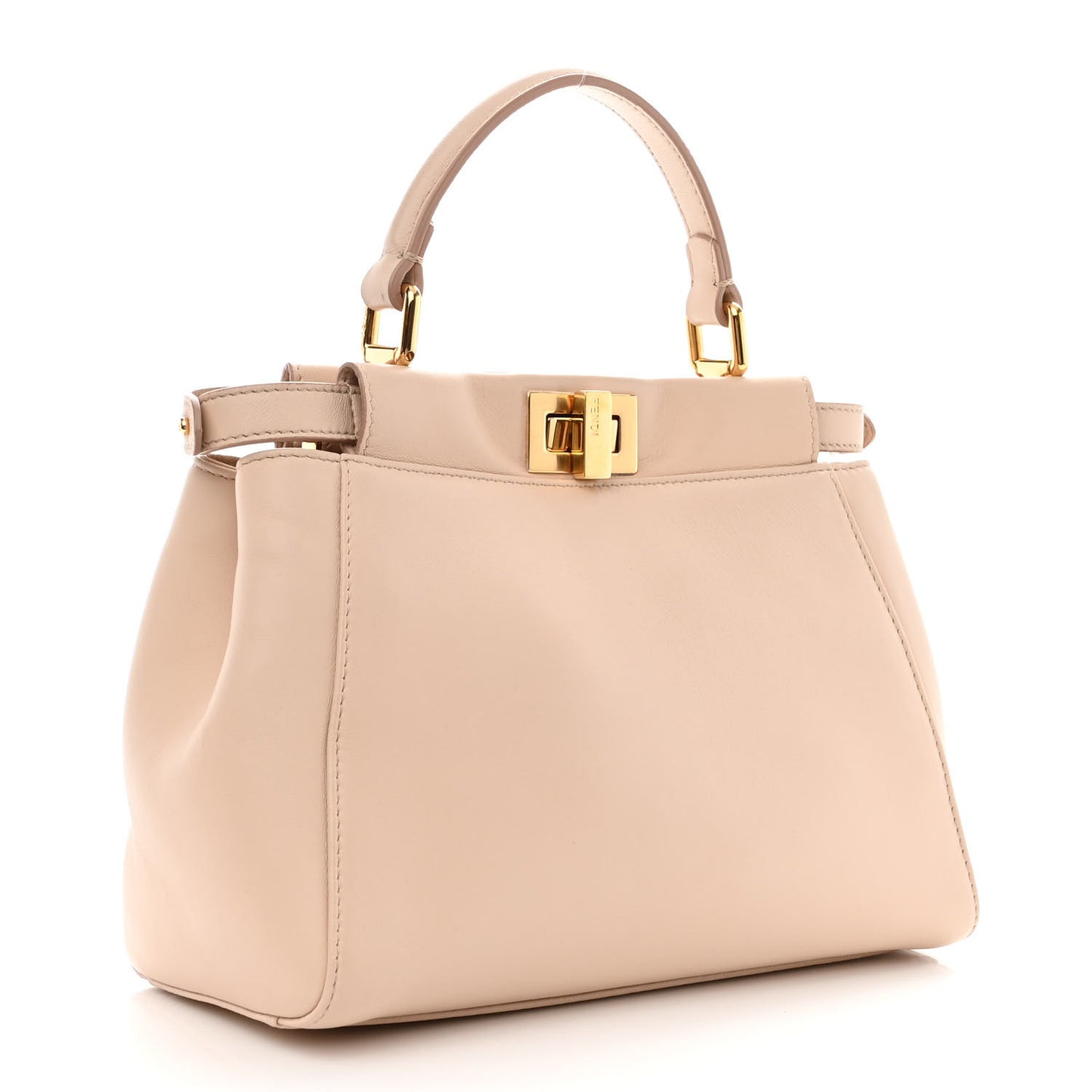 Nappa Stacked Bar Mini Peekaboo Iconic Satchel Rosa Plaster
